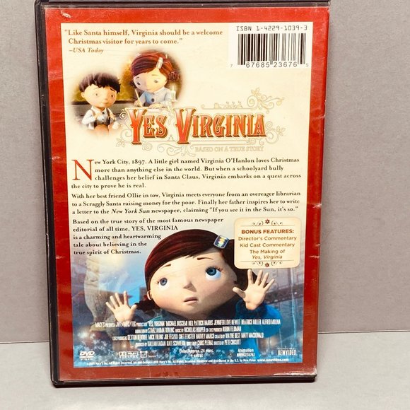 Yes Virginia, Animated (2009, DVD) Base on A True Story - Picture 3 of 3
